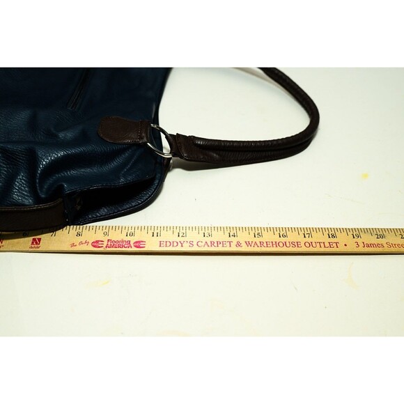 Handbag Blue purse pocket book shoulder - Picture 12 of 14